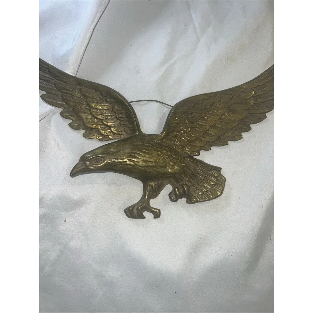 Vintage Cast Iron Golden American‎ Eagle Wall Hanging 22